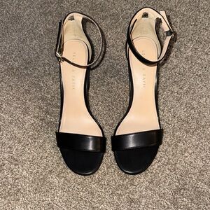 Kelly & Katie Black Ankle Strap Heels